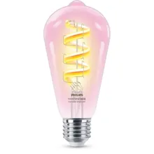 PHILIPS WiZ filam.bulb ST64 6.3W/40W E27 RGB 470lm Dim clear