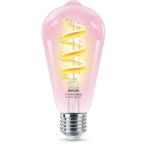 PHILIPS WiZ filam.bulb ST64 6.3W/40W E27 RGB 470lm Dim clear