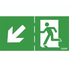 Pictogram P22 STAIRS LEFT DOWN (100x300mm)