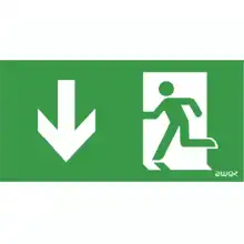 Pictogram P26 DOWN LEFT LEAK (150x300mm)