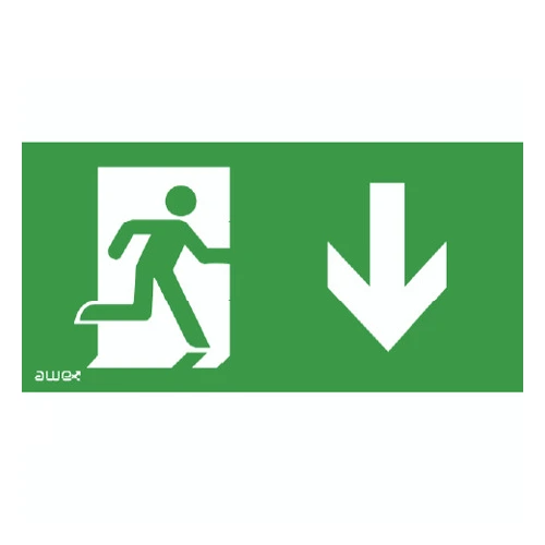 Pictogram P27 LEAK DOWN RIGHT (125x250m) for HELIOS, HELIOS DS