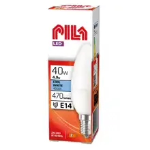 PILA LED candle B35 4.9W/40W E14 4000K 470lm NonDim 15Y opal