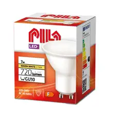 PILA LED reflector PAR16 7.5W/65W GU10 2700K 720lm/120° NonDim 15Y