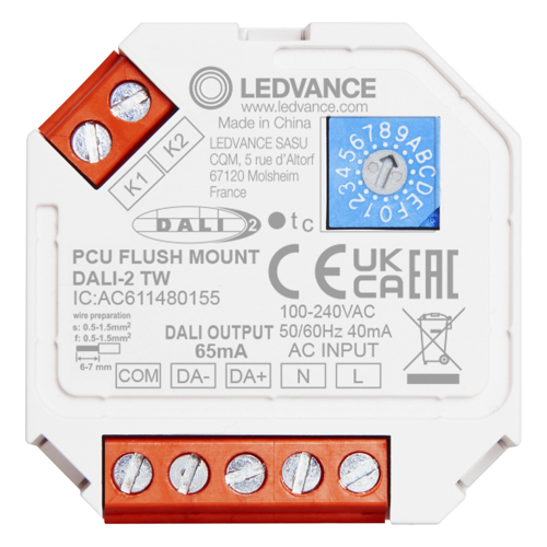 PUSH CONTROL UNIT FM DALI-2 TW FLUSH MOUNT DALI-2 TW