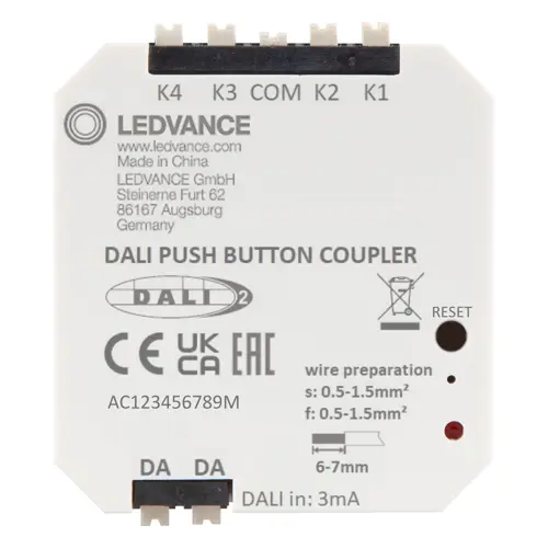 PUSHBUTTON COUPLER DALI-2 COUPLER DALI-2