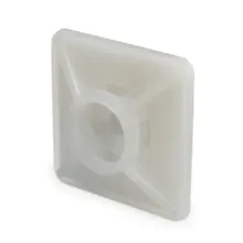 SAPISELCO clamp for tightening tape up to 4.5 mm; 27x27 self-adhesive white;