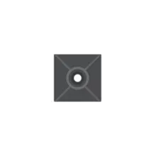 SAPISELCO příchytka.stahovacího pásku do 4.5mm; 27x27 samolep.černá; bli=25 ks