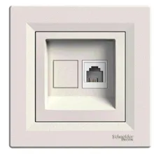 Schneider ASFORA complete set single socket telephone RJ11 CREAM