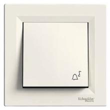 Schneider ASFORA complete single controller. 1/0 buttons CREAM