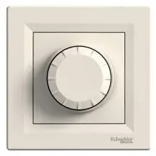 Schneider ASFORA complete single dimmer. rotary CREAM