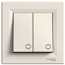Schneider ASFORA complete single switch 6+6 CREAM