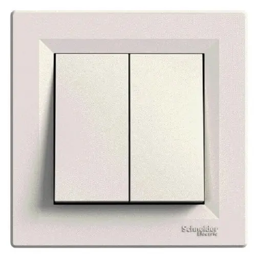 Schneider ASFORA complete single switch 6+6 CREAM