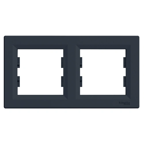 Schneider ASFORA frame cover double ANTHRACITE