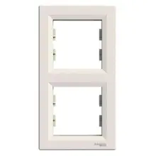 Schneider ASFORA frame cover double vert. CREAM