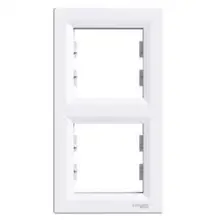 Schneider ASFORA frame cover double vert. POLAR
