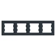 Schneider ASFORA frame cover quadruple ANTHRACITE