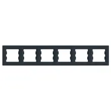 Schneider ASFORA frame cover sixfold ANTRACIT