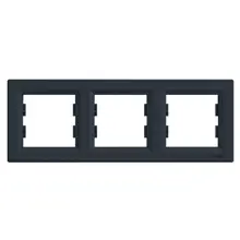 Schneider ASFORA frame cover triple ANTHRACITE