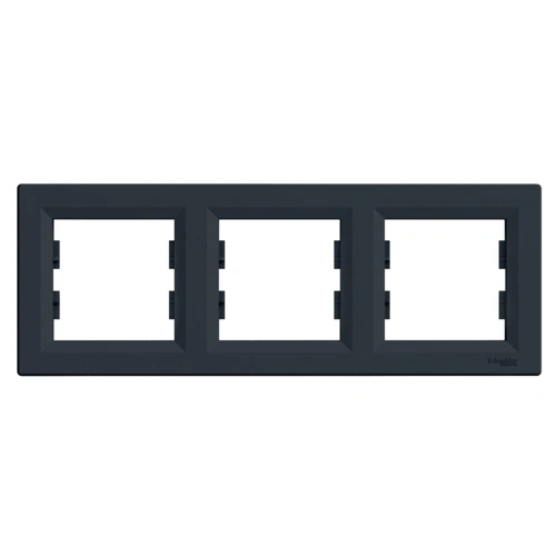 Schneider ASFORA frame cover triple ANTHRACITE