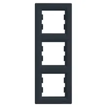 Schneider ASFORA frame cover triple vert. ANTHRACITE