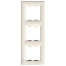 Schneider ASFORA frame cover triple vert. CREAM