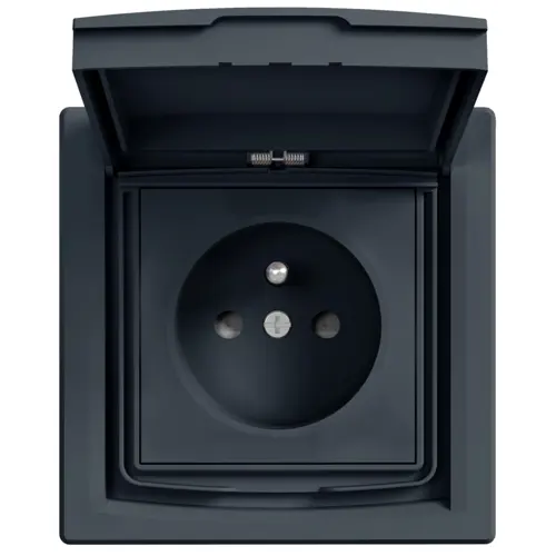 Schneider ASFORA set single plug-in mains 2P+PE ANTRACIT IP44