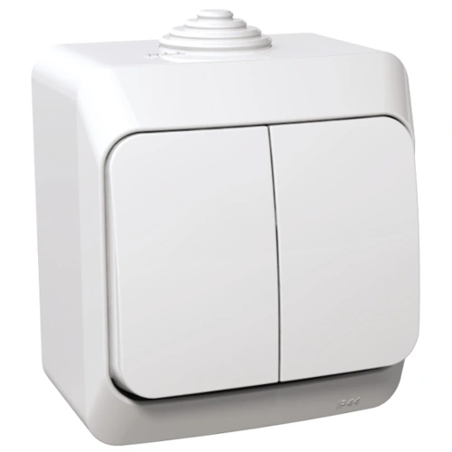 Schneider CEDAR PLUS serial switch r. 5So IP44 with orientation indicator white