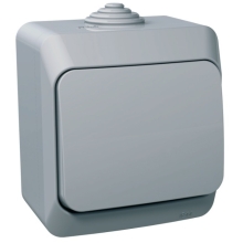 Schneider CEDAR PLUS spínač 1-pólový r. 1 IP44 šedá