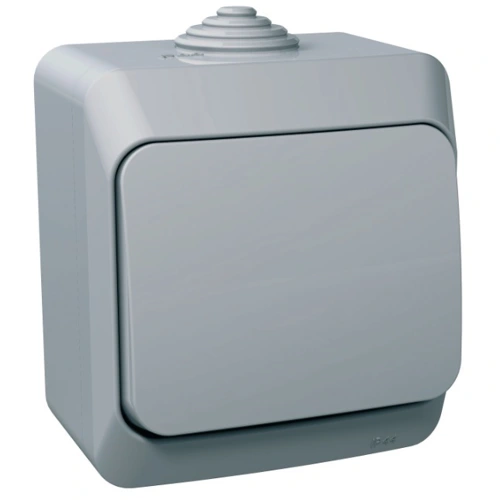 Schneider CEDAR PLUS switch 1-pole. r. 1 IP44 gray
