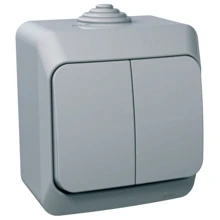 Schneider CEDAR PLUS switch.serial r. 5 IP44 gray