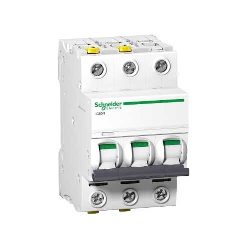 Schneider circuit breaker iC60N 3-pole. 16A B 6kA