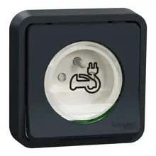 Schneider MUREVA zásuvka pro elektromobil povrch. 250V 16A 2P+E IP55 ; bílá