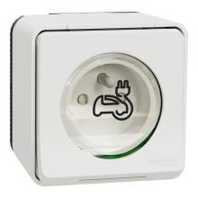 Schneider MUREVA zásuvka pro elektromobil vestav. 250V 16A 2P+E IP55 ; antracit