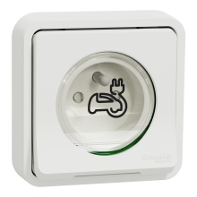 Schneider MUREVA zásuvka pro elektromobil vestav. 250V 16A 2P+E IP55 ; bílá
