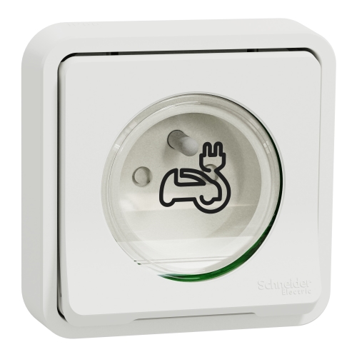 Schneider MUREVA zásuvka pro elektromobil vestav. 250V 16A 2P+E IP55 ; bílá