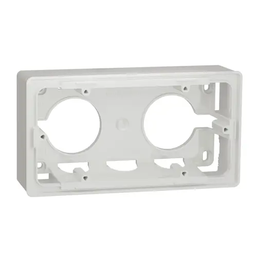 Schneider N.UNICA box for mounting on plaster 2-unit. ; white