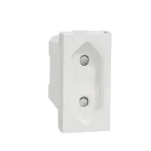 Schneider N.UNICA machine 1 module plug-in mains for flat forks; white