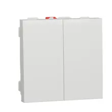 Schneider N.UNICA movement 2 module switch. alternating c.6+6 double ; white