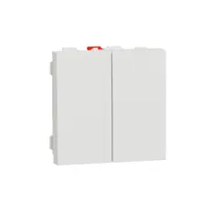 Schneider N.UNICA movement 2 module switch. alternating c.6+6 double ; white