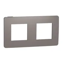 Schneider N.UNICA.Studio.Color double cover frame; Chocolate/black