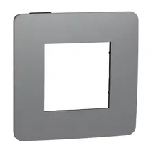 Schneider N.UNICA.Studio.Color single cover frame; Dark.Grey/black
