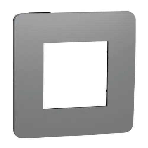 Schneider N.UNICA.Studio.Color single cover frame; Dark.Grey/black