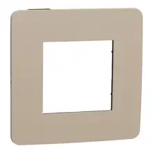 Schneider N.UNICA.Studio.Color single cover frame; Taupe/black
