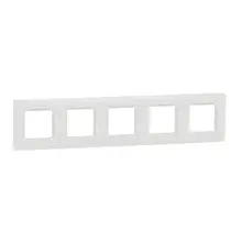 Schneider N.UNICA.Studio.Outline five-fold cover frame; white