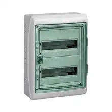 Schneider rozvodnice.na.omítku Kaedra 24mod. IP65 průhl.dvířka sv.šedá N/PE