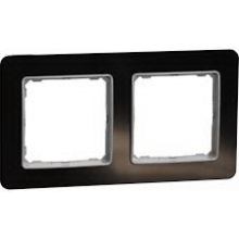 Schneider SEDNA cover frame double dark glass