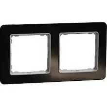 Schneider SEDNA cover frame double dark glass