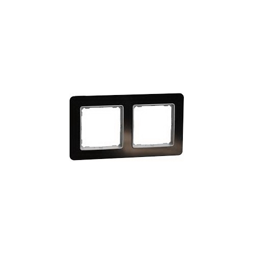 Schneider SEDNA cover frame double dark glass