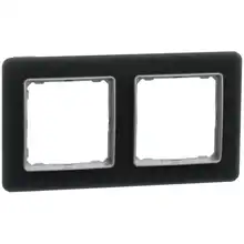 Schneider SEDNA cover frame double smoked glass