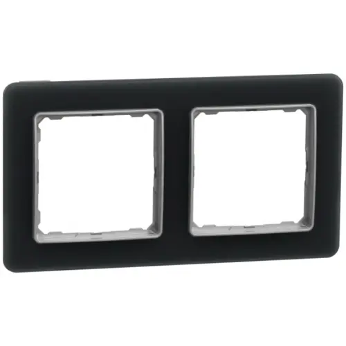 Schneider SEDNA cover frame double smoked glass